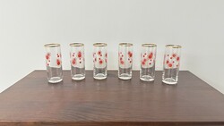 Rare Centrum Varia Shot Glass Set – Sunburst Pattern with Gold Rim