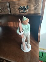 Izsépy kerámia síelő nő