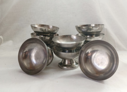 10 db hibátlan, jelzett rozsdamentes acél (MG Inox)fagyiskehely  – 6x10 cm