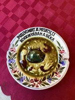 Hollóházi SZAKMÁRY békás fali tányér 15 cm.