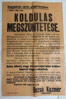 Nagykőrös mayor's proclamation (1938)