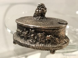 KÍNÁLÓ - KAVIÁR - ANGOL - RÉGI - TÖMÖR - NEHÉZ - FÉM  - 4 x 3 x 3 cm