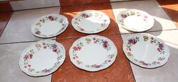 Zsolnay butterfly-patterned dessert plate, set of 6 (K)