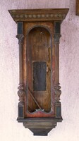 Antique Gustav Becker tin German style wall clock case, in a ruined condition
