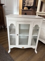 Régi  fa vitrines  fehér szekrény eladó  75/ 38x62 bp 17 kerben