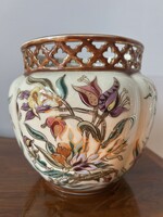 Zsolnay  Orchidea /Liliom mintás / kaspó