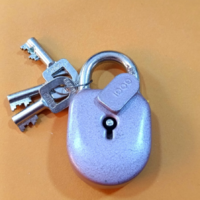 Retro Elzett GOGI Lock – 8x4.5 cm, 3 original keys, fully functional!