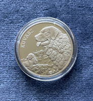 Kuvasz (Magyar pásztor- és vadászkutya-fajták VI.) 3000 Forint színesfém emlékérme,prospektussal