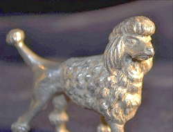 Ezüst kiskutya miniatűr ' 835 ' jelzéssel
