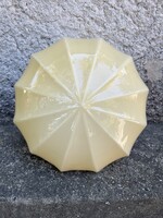 Art Deco / Bauhaus wall lamp with segmented champagne shade - vintage design retro