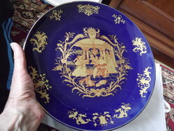 Cobalt painted Chinese plate 31 cm