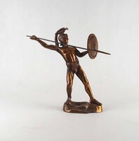 2B612 Régi római gladiátor bronzírozott szobor 28.5 cm