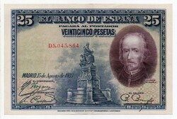 Spanyolország 25 spanyol Peseta, 1928, nagyon szép