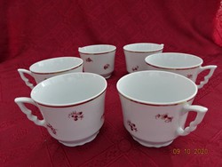 6 db együtt eladó Zsolnay porcelán, manófüles teáscsésze. Átmérője 9 cm. Vanneki!