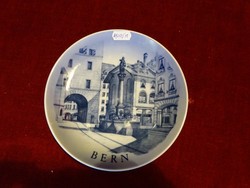 ROYAL KOPPENHAGEN dán porcelán falitányér. Bern svájci tájképpel. Vanneki!