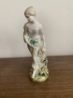 Ritka lüsztermázas Apulum porcelán női figura / hölgy szobor – Hibátlan!