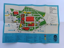 BNV helyszínrajz térkép 1979 - Őszi Budapesti Nemzetközi Vásár Hungexpo (Centrum, Totó-Lottó reklám)