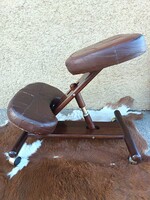 Vintage bőr Ergonomikus térdeplőszék ALKUDHATÓ