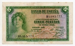 Spanyolország 5 spanyol Peseta, 1928