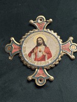 Fém lemez  Jézus képpel
