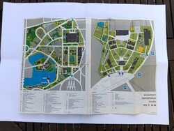 BNV helyszínrajz térkép 1973 - Budapesti Nemzetközi Vásár Hungexpo (Városliget, Balkancar reklám)