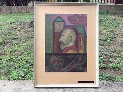 Kövesárki's painting Ferenc - Interrogation.