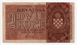 Horvátország 2 horvát Kuna, 1942