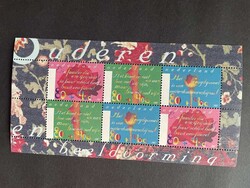 Hollandia virágok adomány bélyeg 1997 postatiszta blokk
