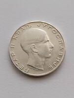II. Péter ezüst 50 dínár 1938.