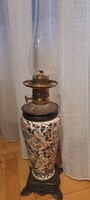 Antique Zsolnay Petroleum Lamp