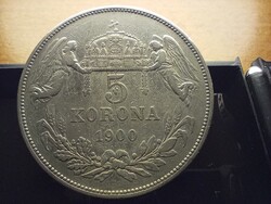Ferenc József ezüst 5 korona 1900 KB eladó