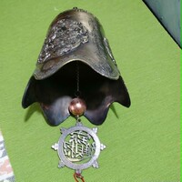 Attention! Genuine Rarity! Dragon Motif Copper Bell, Entrance Chime, Cowbell, Wall Bell