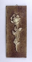 2B568 Vintage szlovén Galeb virágdíszes falikép 10 x 26 cm