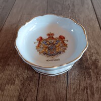 Antique Herendi Hévízfürdő Crest Footed Bowl