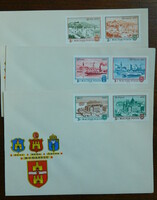 FDC szett: 1972. Óbuda-Buda-Pest - bélyegsor 3db borítékon