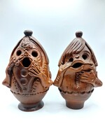 Retro Hargita agyag figurák (2 db) – 22 cm