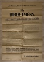 1911 Budapest notice, poster monopoly, 90x63 cm