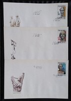 CSf2687-91 /  Csehszlovákia 1982 Szobrok bélyegsor FDC-n