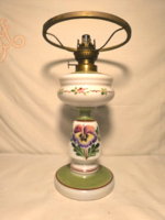 Large broken glass kerosene lamp