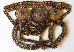 Vintage Copper-Colored Metal Necklace Pendant Chain