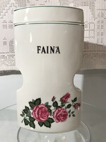 SPICE JAR - ALBA JULIA - 1.4 liters - PORCELAIN - 21 x 11.5 x 10 cm - OLD - PERFECT CONDITION