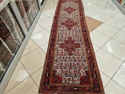 Premium Iranian Hamadan 83x320 Hand-Knotted Persian Runner Rug MZ528 Excellent Condition