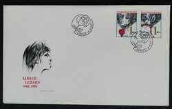 CSf2667-8 /  Csehszlovákia 1982 Lidice és Ležáky elpusztításának 40. évfordulója bélyegsor FDC-n