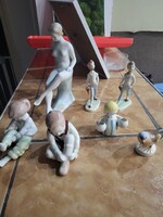 Retro Aquincum Porcelain Figurine Collection (7 pcs, including rare angel)