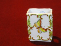 Herendi porcelán gyufatartó, Viktória mintás, dúsan aranyozott. Vanneki!