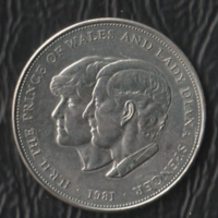 Prince Charles and Lady Diana Spencer memorial coin