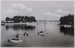 Képeslap, Balatonföldvár 1965, üdvözlő, vitorlás (P15)