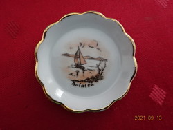 Aquincum porcelán asztalközép, Balaton felirattal, átmérője 5,3 cm. Vanneki!