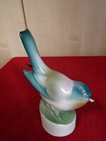 Zsolnay porcelán figura, kézzel festett cinke, magassága 12 cm. Jókai