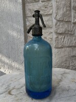 Rotman Uzhhorod Inscribed Blue Soda Siphon
